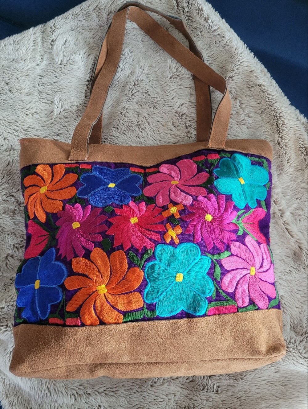 Colourful Mexican Embroidered Tote Bag